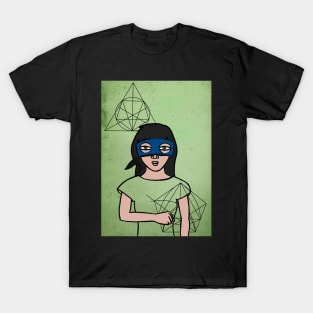 Earth-Inspired Digital Collectible - Character with FemaleMask, BasicEye Color, and GreenSkin on TeePublic T-Shirt